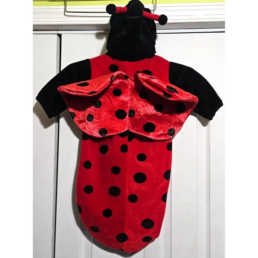 Baby Girl Ladybug Costume Bunting Sack Winter Halloween Red Polka Dot 0-9 Months